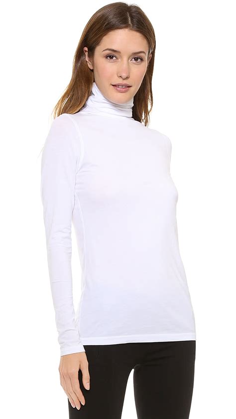 Albino White Cotton Turtleneck 